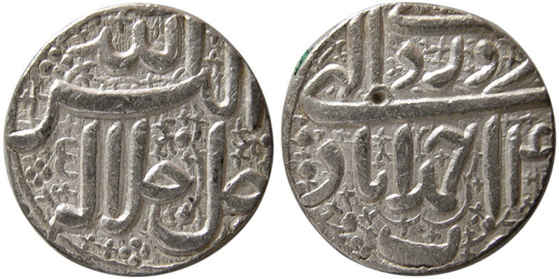INDIA, Mughal. Akbar I. 1558-1605 AD. AR Rupee (11.38 gm; 20 mm). Ahmadabad mint...