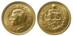 PAHLAVI DYNASTY, Gold Half Pahlavi, dated 1324 AH.