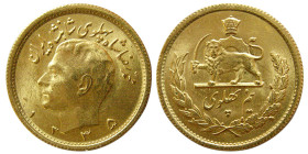 PAHLAVI DYNASTY, Gold Half Pahlavi, dated 1335 AH.