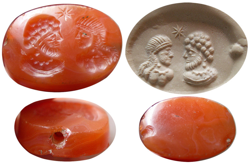 SASANIAN EMPIRE, Circa 2nd-3rd. Century AD. Large Carnelian Stamp Seal (27mm x 1...