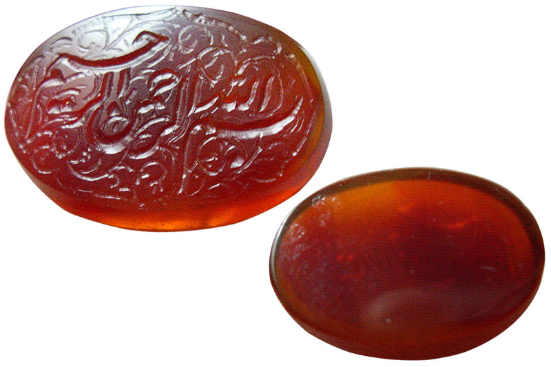 PERSIA; Safavid to Qajar period; Ca. 18th. Century. Positive Red Agate Ring Seal...