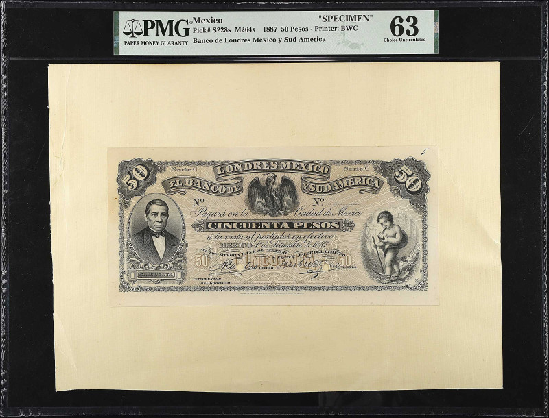 MEXICO. El Banco de Londres Mexico y Sud America. 50 Pesos, 1887. P-S228p. M264p...