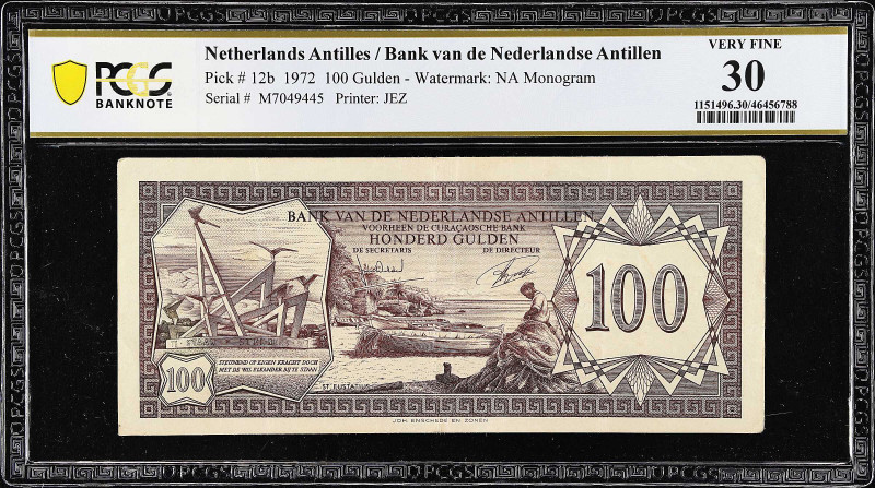 NETHERLANDS ANTILLES. Bank van de Nederlandse Antillen. 100 gulden, 1972. P-12b....