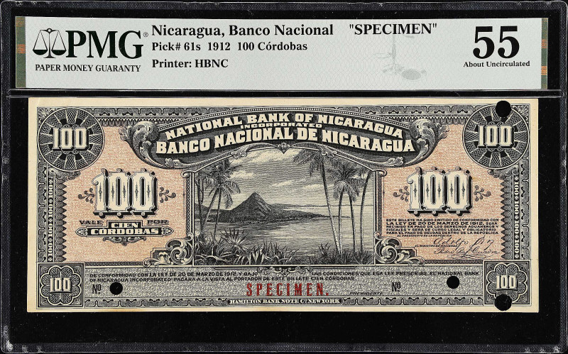 NICARAGUA. Banco Nacional de Nicaragua. 100 Cordobas, 1912. P-61s. Specimen. PMG...