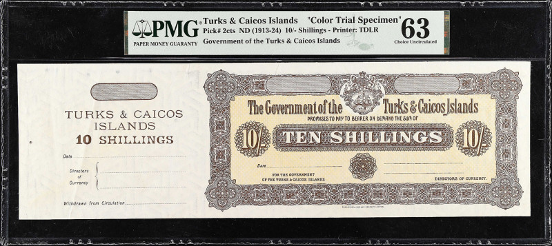 TURKS & CAICOS ISLANDS. Government of the Turks & Caicos Islands. 10 Shillings, ...