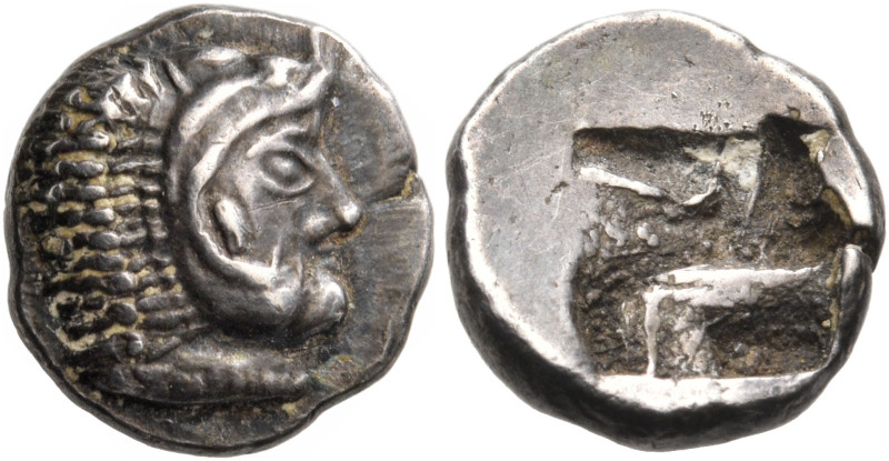 GAUL, Massalia. 485-470 BC. Obol (Silver, 9 mm, 1.11 g), Milesian standard, 'Aur...