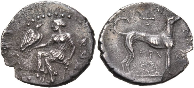 SICILY. Eryx. Circa 409-398 BC. Litra (Silver, 12.5 mm, 0.80 g, 1 h). Aphrodite,...