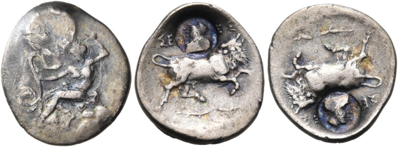 SICILY. Selinos. Circa 415-409 BC. Litra (Silver, 13 mm, 0.77 g, 1 h). Nymph sea...