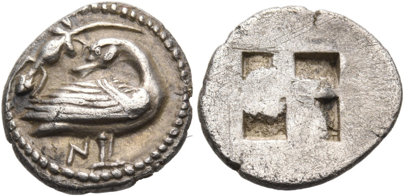 MACEDON. Eion. Circa 460-400 BC. Trihemiobol (Silver, 11.5 mm, 0.88 g). Goose st...