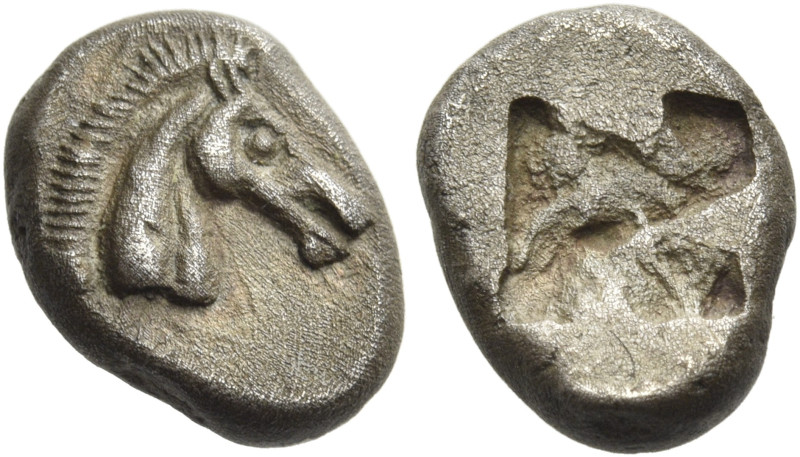 MACEDON. Uncertain mint. Early to mid 5th century BC . Diobol (Silver, 10 mm, 1....