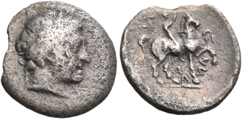 KINGS OF MACEDON. Alexander II, 370/69-368/7 BC. 1/10 Tetradrachm (Silver, 12 mm...