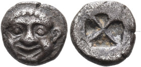 ATTICA. Athens. Circa 545-525/15 BC. Obol (Silver, 7.5 mm, 0.61 g), from the so-called Wappenmünzen series. Gorgoneion facing. Rev. Somewhat irregular...