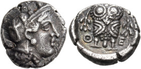 ATTICA. Athens. Circa 355-294 BC. Hemidrachm (Silver, 12.5 mm, 2.03 g, 9 h). Head of Athena with profile eye to right, wearing crested Attic helmet ad...