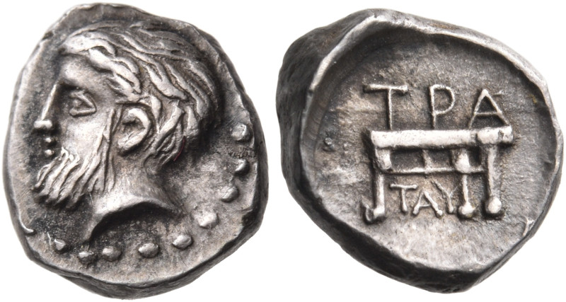 PONTOS. Trapezos. 4th century BC. Trihemiobol (Silver, 11 mm, 1.49 g, 3 h), stru...