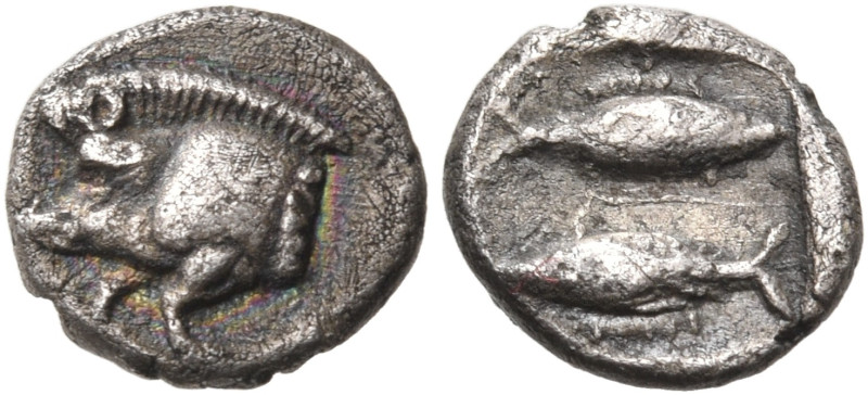 MYSIA. Kyzikos. Circa 450-400 BC. Tetartemorion (Silver, 7 mm, 0.28 g, 12 h). Fo...