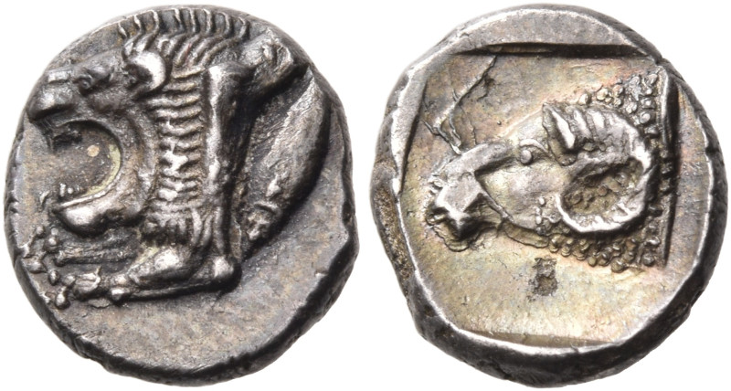 MYSIA. Kyzikos. Circa 450-400 BC. Trihemiobol (Silver, 10 mm, 1.15 g, 2 h). Prot...