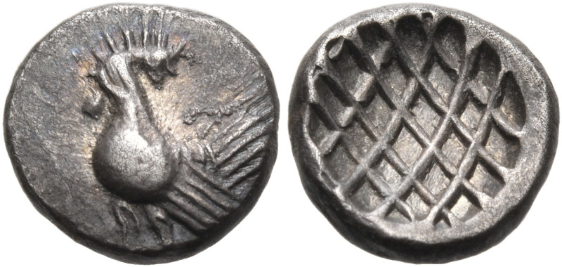 TROAS. Dardanos. early 5th century BC. Obol (Silver, 8.5 mm, 0.65 g). Rooster st...