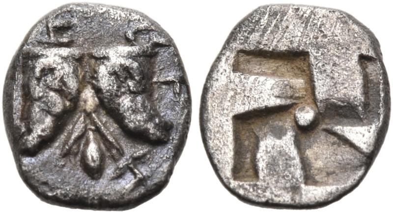 TROAS. Kebren. 5th century BC. Hemiobol (Silver, 8.5 mm, 0.42 g). [Κ]ΕΒ-Ρ-Η Two ...