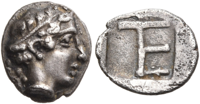 IONIA. Kolophon. Circa 450-410 BC. Tetartemorion (Silver, 7.5 mm, 0.35 g, 9 h). ...