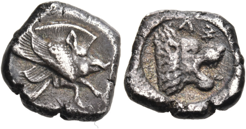 ISLANDS OFF IONIA, Samos. Circa 480-439 BC. Triobol (Silver, 12 mm, 1.32 g, 11 h...