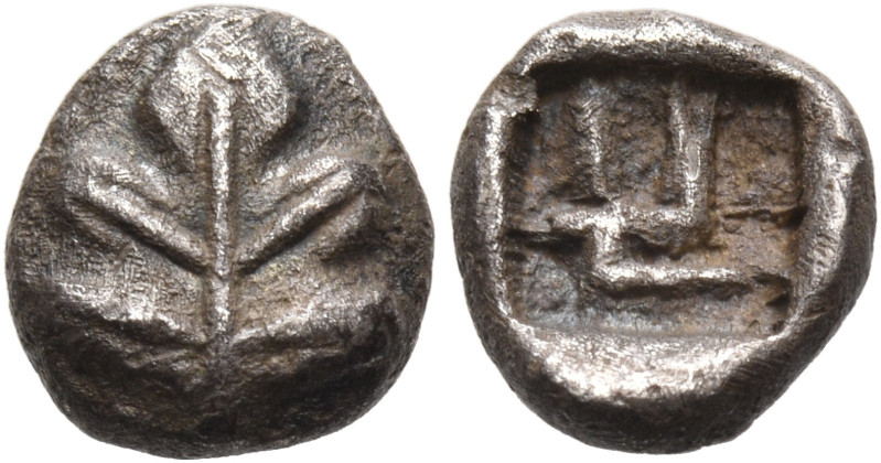 ISLANDS OFF CARIA, Rhodos. Kamiros. Circa 500-480 BC. Obol (Silver, 8 mm, 0.65 g...