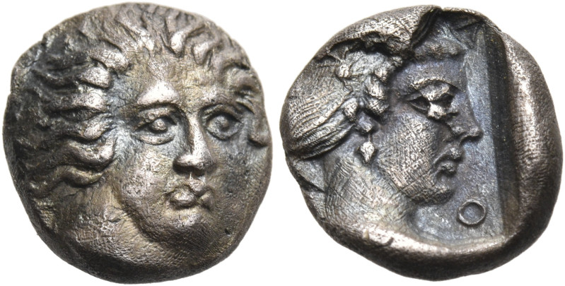 ISLANDS OFF CARIA, Rhodos. Rhodes. Circa 408/7-390 BC. Hemidrachm (Silver, 12 mm...