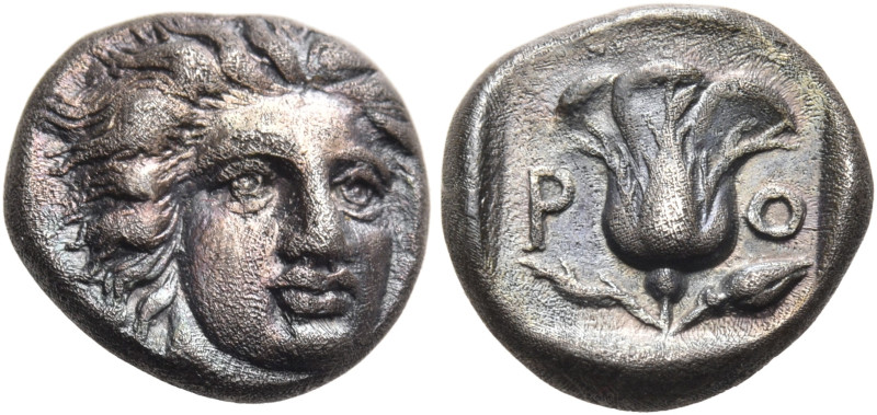 ISLANDS OFF CARIA, Rhodos. Rhodes. Circa 408/7-390 BC. Hemidrachm (Silver, 12 mm...