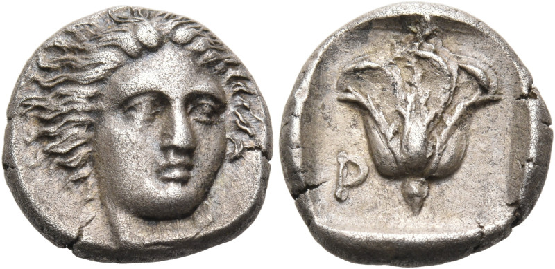 ISLANDS OFF CARIA, Rhodos. Rhodes. Circa 408/7-390 BC. Hemidrachm (Silver, 11.5 ...