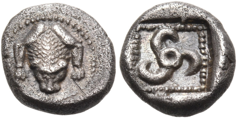 DYNASTS OF LYCIA. Uncertain dynast, Circa 450 BC. Obol (Silver, 8 mm, 0.67 g). S...