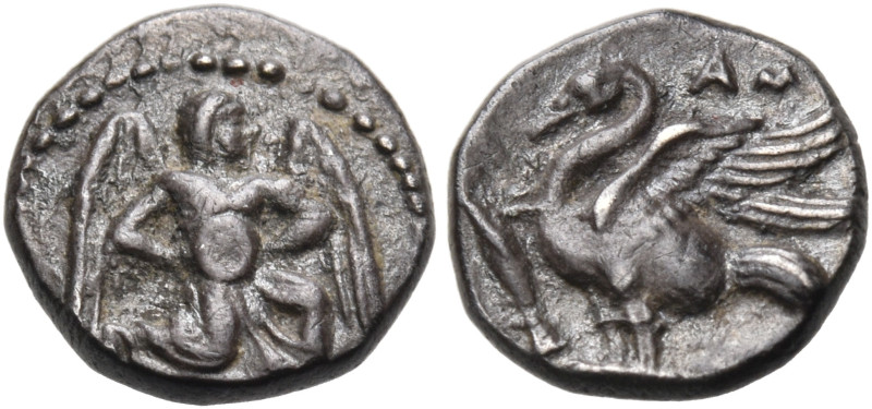 CILICIA. Mallos. Circa 425-385 BC. Obol (Silver, 9.5 mm, 0.75 g, 9 h). Winged ma...