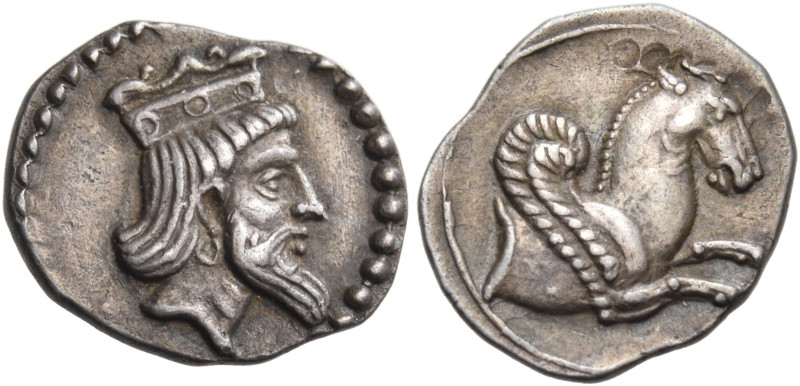 CILICIA. Uncertain mint. Circa 350 BC. Obol (Silver, 11.5 mm, 0.70 g, 3 h). Bear...