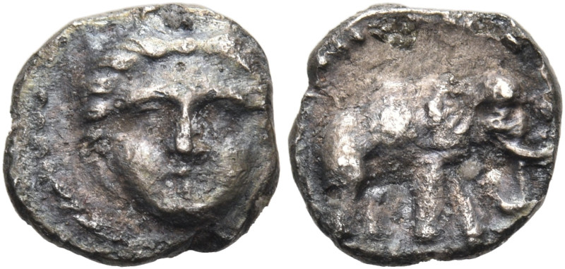 SELEUKID KINGS. Antiochos III ‘the Great’, 223-187 BC. Hemiobol (Silver, 9 mm, 0...