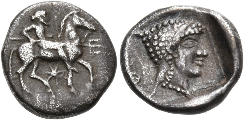 MACEDON. Potidaia. Circa 525-500 BC. Tetrobol (Silver, 15 mm, 2.62 g, 3 h). Pose...