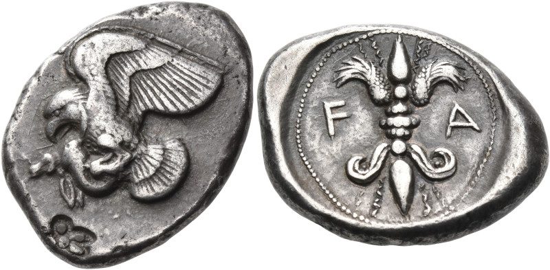 ELIS. Olympia. 78th-82nd Olympiad, 468-452 BC. Stater (Silver, 25.5 mm, 11.63 g,...