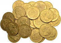 [139.34g]
BELGIEN. Königreich. Leopold II. 1865-1909. 20 Francs 1871-1878. Lot von 24 Exemplaren. Feingewicht total: 139.34 Gramm. FDC / Uncirculated...