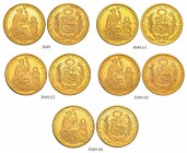 [105.32g]
PERU. Republik seit 1822. 50 Soles 1959, 1965 & 1967. Lot von 5 Exemplaren. Feingewicht total: 105.32 Gramm. FDC / Uncirculated. (5)
