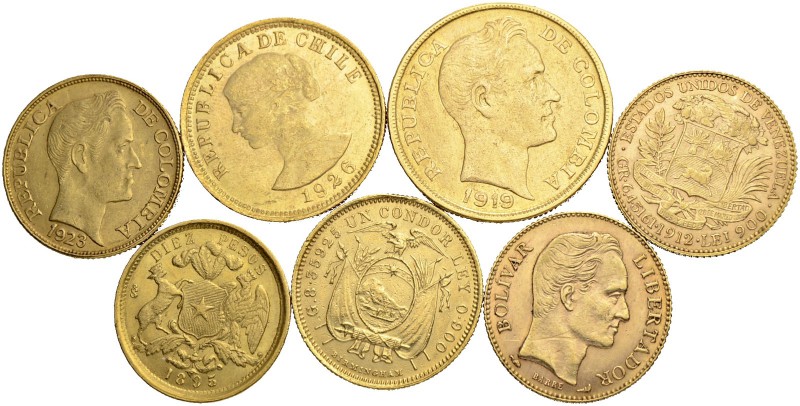 [55.13g]
SÜDAMERIKA. Diverse Länder. Lot diverse Goldmünzen. Diverse Jahrgänge....