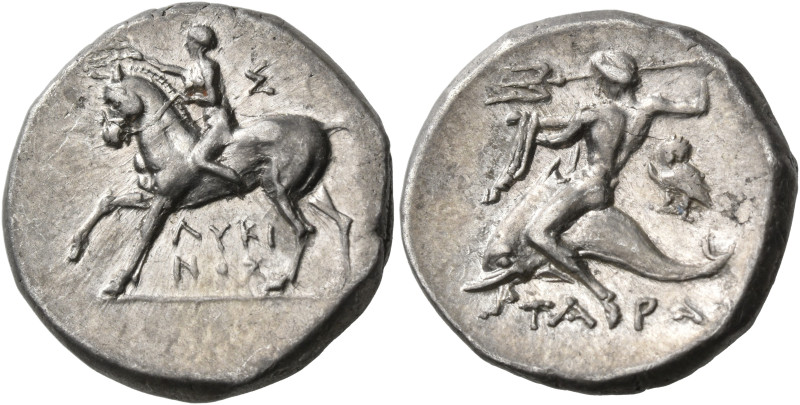 CALABRIA. Tarentum. Circa 272-240 BC. Nomos or Didrachm (Silver, 20 mm, 6.50 g, ...