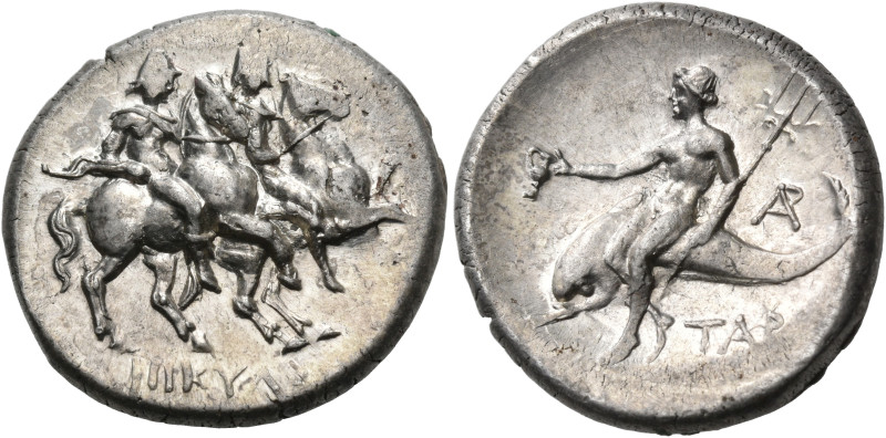 CALABRIA. Tarentum. Circa 272-240 BC. Nomos or Didrachm (Silver, 22 mm, 6.70 g, ...