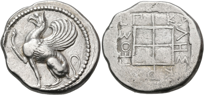 THRACE. Abdera. Circa 473/0-449/8 BC. Tetradrachm (Silver, 26 mm, 14.87 g, 4 h),...