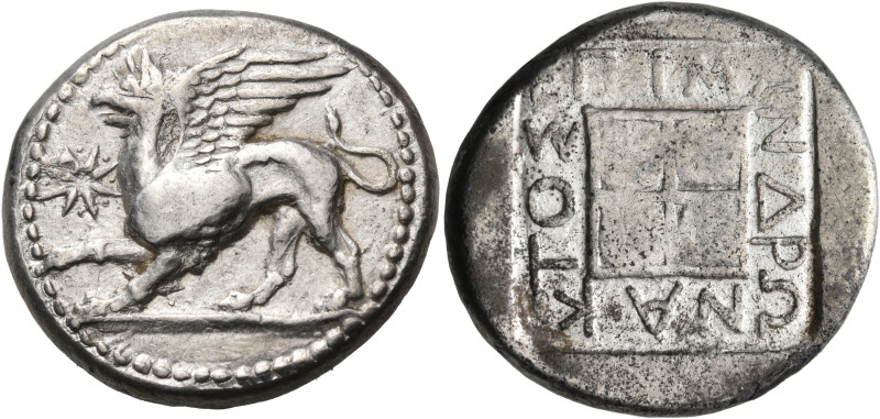 THRACE. Abdera. Circa 473/0-449/8 BC. Stater (Silver, 27 mm, 14.89 g, 1 h), stru...