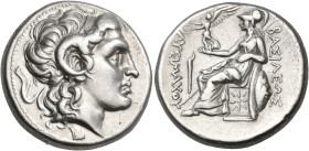 KINGS OF THRACE. Lysimachos, 305-281 BC. Tetradrachm (Silver, 25 mm, 16.99 g, 11 h), Lampsakos, 297/6-282/1. Diademed head of Alexander the Great to r...