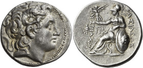 KINGS OF THRACE. Lysimachos, 305-281 BC. Tetradrachm (Silver, 29 mm, 16.90 g, 11 h), Magnesia, 297-281. Diademed head of Alexander the Great to right ...