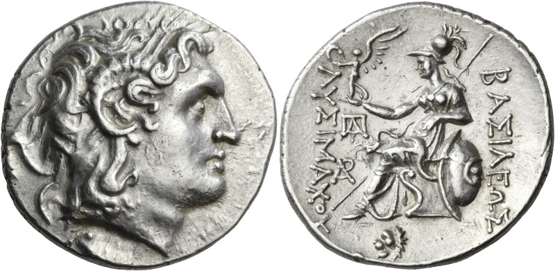 KINGS OF THRACE. Lysimachos, 305-281 BC. Tetradrachm (Silver, 31 mm, 17.15 g, 2 ...