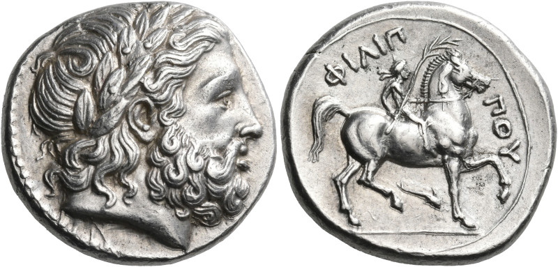 KINGS OF MACEDON. Philip II, 359-336 BC. Tetradrachm (Silver, 24 mm, 14.49 g, 6 ...