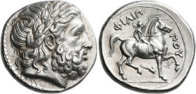 KINGS OF MACEDON. Philip II, 359-336 BC. Tetradrachm (Silver, 24 mm, 14.49 g, 6 h), Pella, struck under Alexander III, circa 336/5-329/8 . Laureate he...