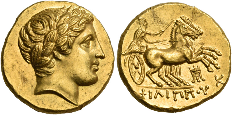 KINGS OF MACEDON. Philip II, 359-336 BC. Stater (Gold, 19 mm, 8.62 g, 9 h), stru...