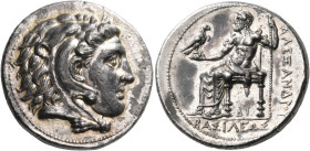 KINGS OF MACEDON. Alexander III 'the Great', 336-323 BC. Tetradrachm (Silver, 26 mm, 17.23 g, 7 h), uncertain mint in Pamphylia, possibly Side, circa ...