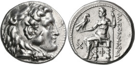 KINGS OF MACEDON. Alexander III 'the Great', 336-323 BC. Tetradrachm (Silver, 26 mm, 17.14 g, 11 h), struck posthumously, under Seleukos I Nikator, An...