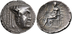 AKARNANIA. Thyrrheion. Circa 168-160 BC. Stater (Silver, 25 mm, 9.62 g, 2 h), struck under the magistrate Zenomenes. ZENOMENHΣ Head of the River god A...